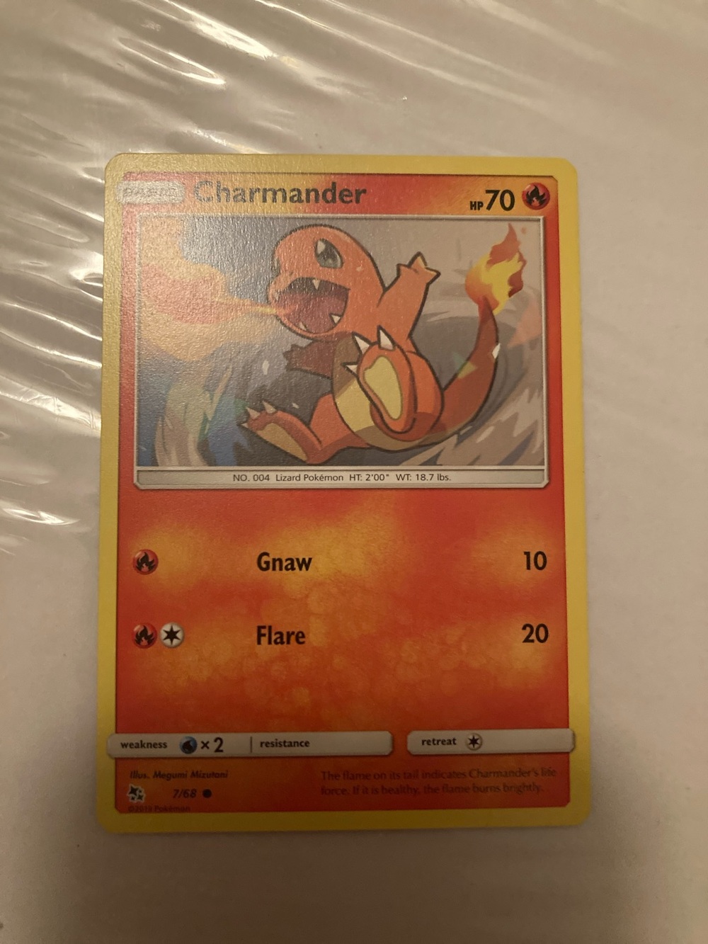 2019! Pokemon Charmander Card - Yellow & Orange Artwork